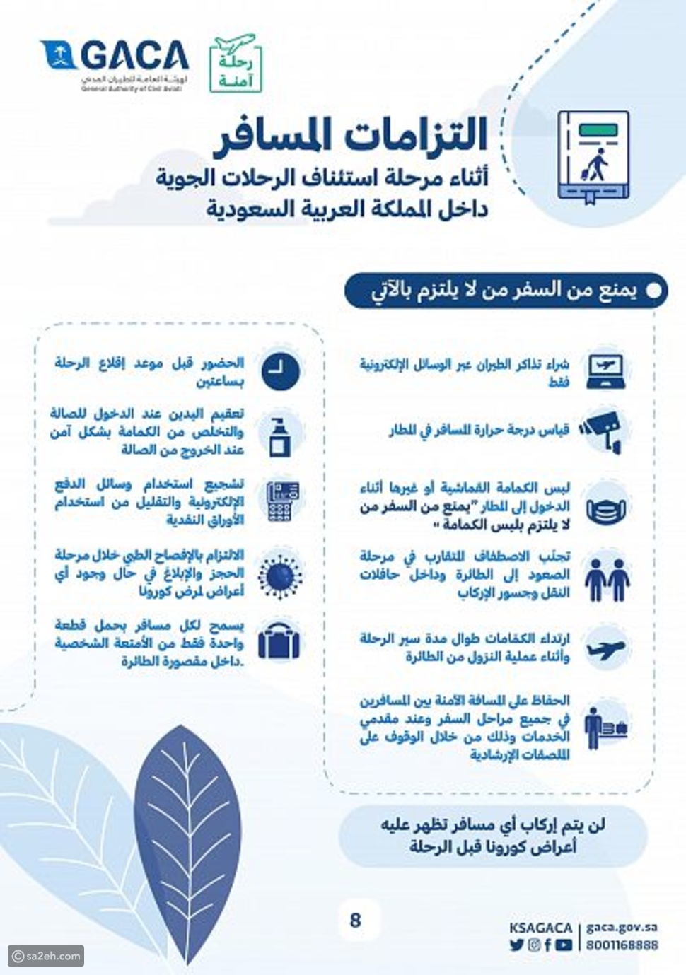 منع السفر بدون كمامة والإفصاح الصحي: دليل إرشادي للمسافرين في السعودية
