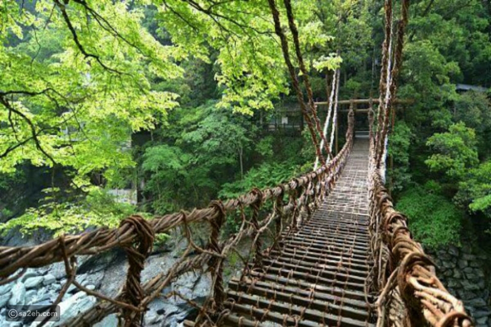 Подвесной мост кадзурабаси. Веревочный мост Кобулети. Висячие мосты в древнем Китае.